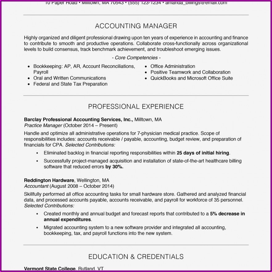 Free Templates For Professional Resumes