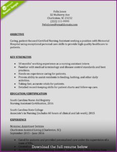 Good Nursing Assistant Resume Samples