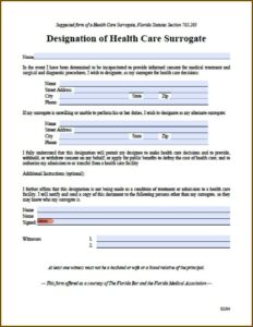 Health Care Poa Forms