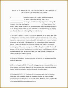 Healthcare Power Of Attorney Form Illinois