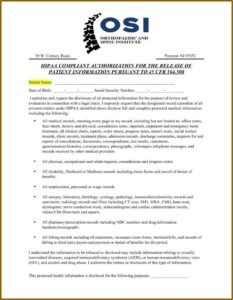 Hipaa Compliant Authorization Form Nj