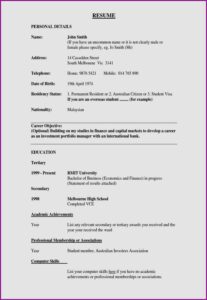Hospitality Resume Template Free