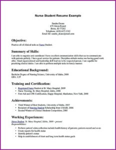 How To Create A Nursing Student Resume