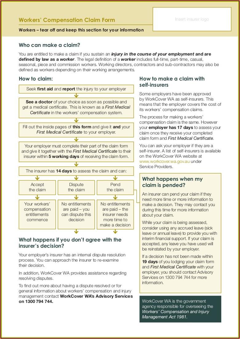 How To Fill Out Workers Compensation Claim Form