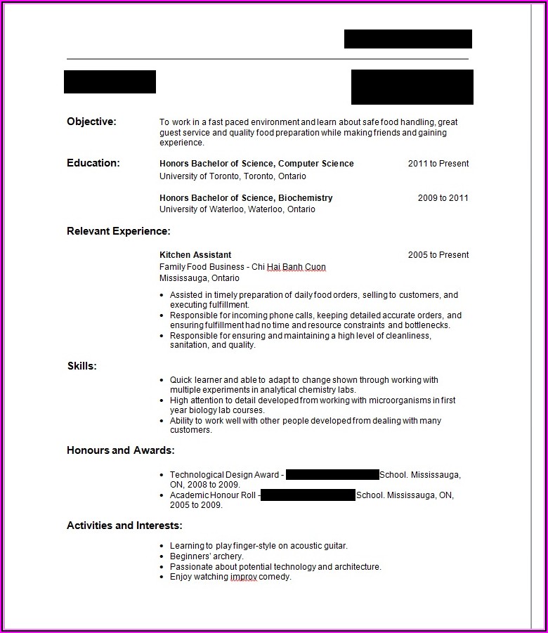 How To Write A Resume For A Job With No Experience