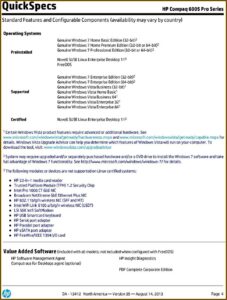 Hp Compaq 6005 Pro Small Form Factor Pc Drivers