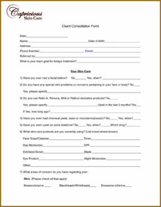 Image Chemical Peel Consent Form