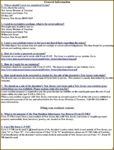 Inheritance Tax Waiver Form Nj