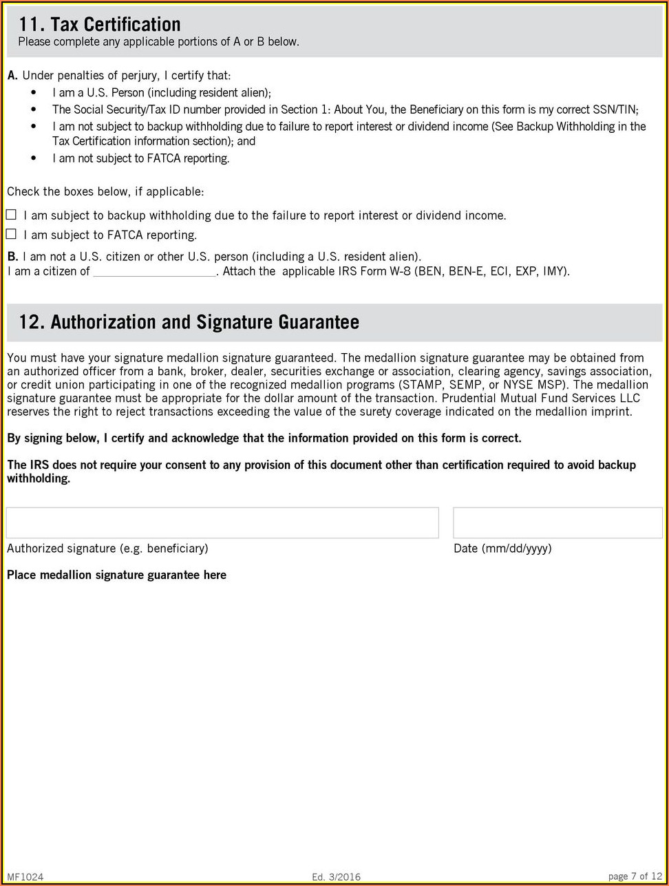 Inheritance Tax Waiver Form