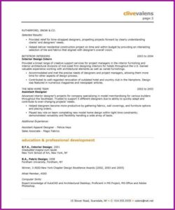 Interior Designer Resume Word Format Download