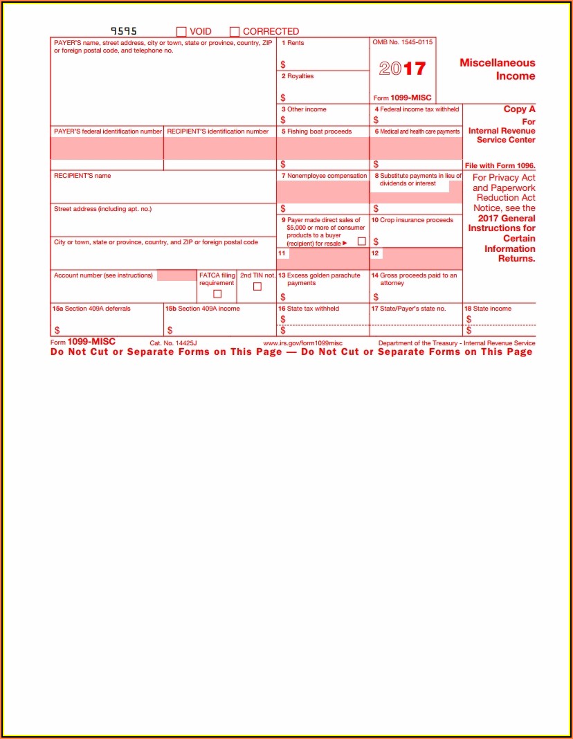 Irs 1099 Misc Form Download