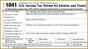 Irs Forms 1041 Instructions