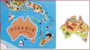 Janod J05500 Magnetic World Map Francais Floor Puzzles