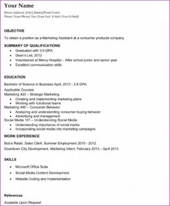 Job Resume Format Word File Download Free