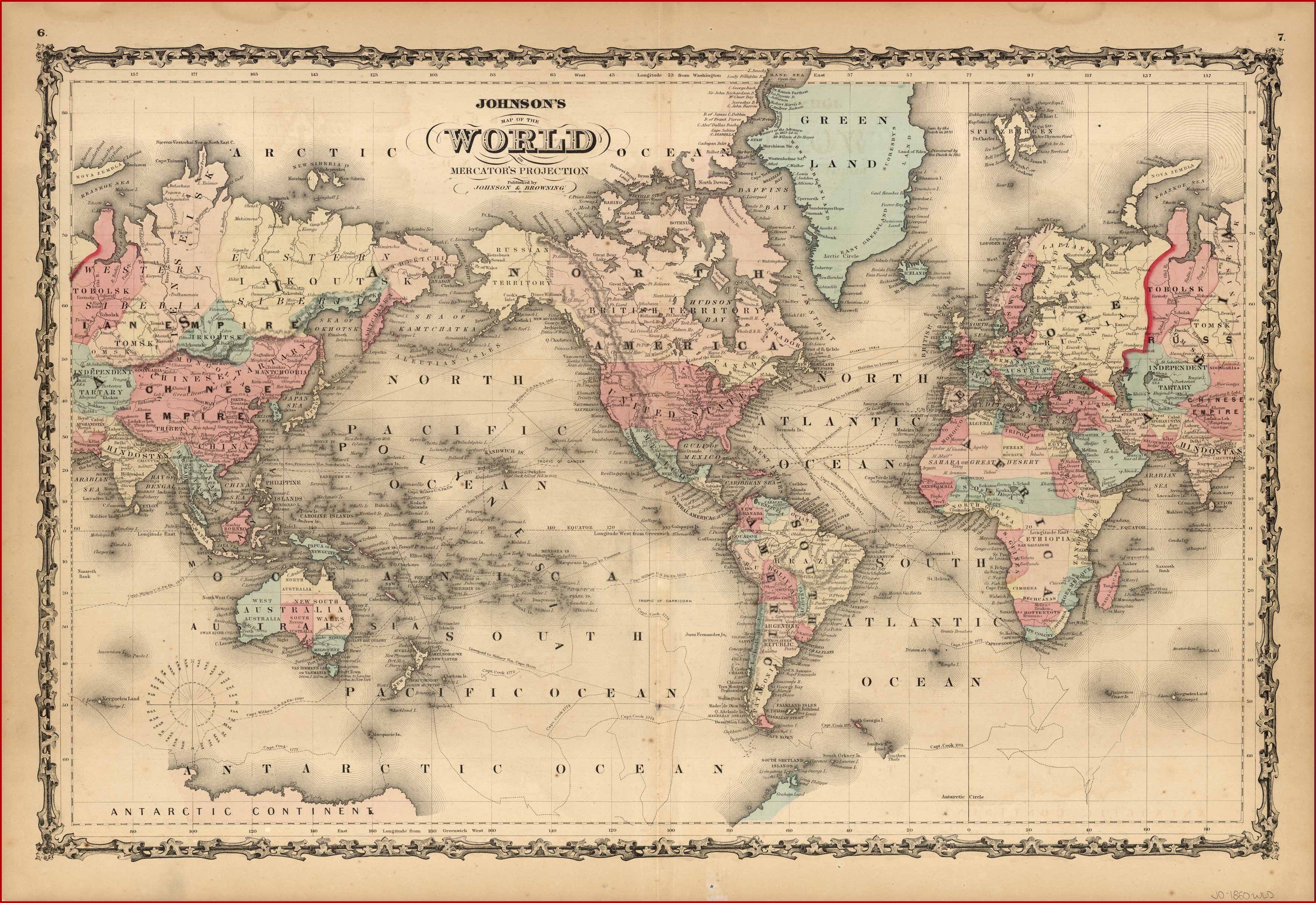 Johnson's Map Of The World
