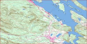 Lake Sharpe Contour Map