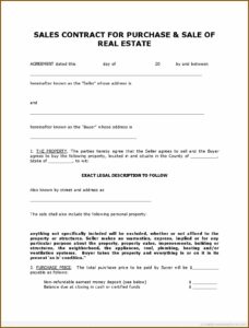 Land Contract Form Pdf Ohio