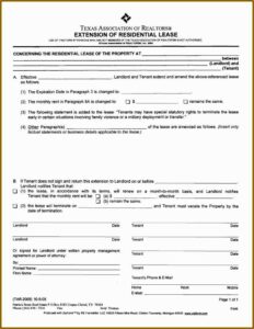 Lease Renewal Form Texas