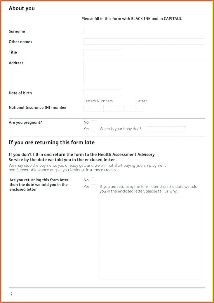 Leave Of Absence Form Template Free