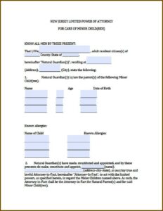 Legal Guardianship Forms Nj