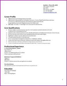 Legal Nurse Consultant Resume