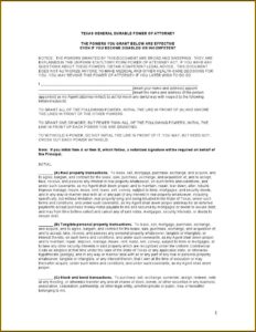 Living Will And Power Of Attorney Forms Texas