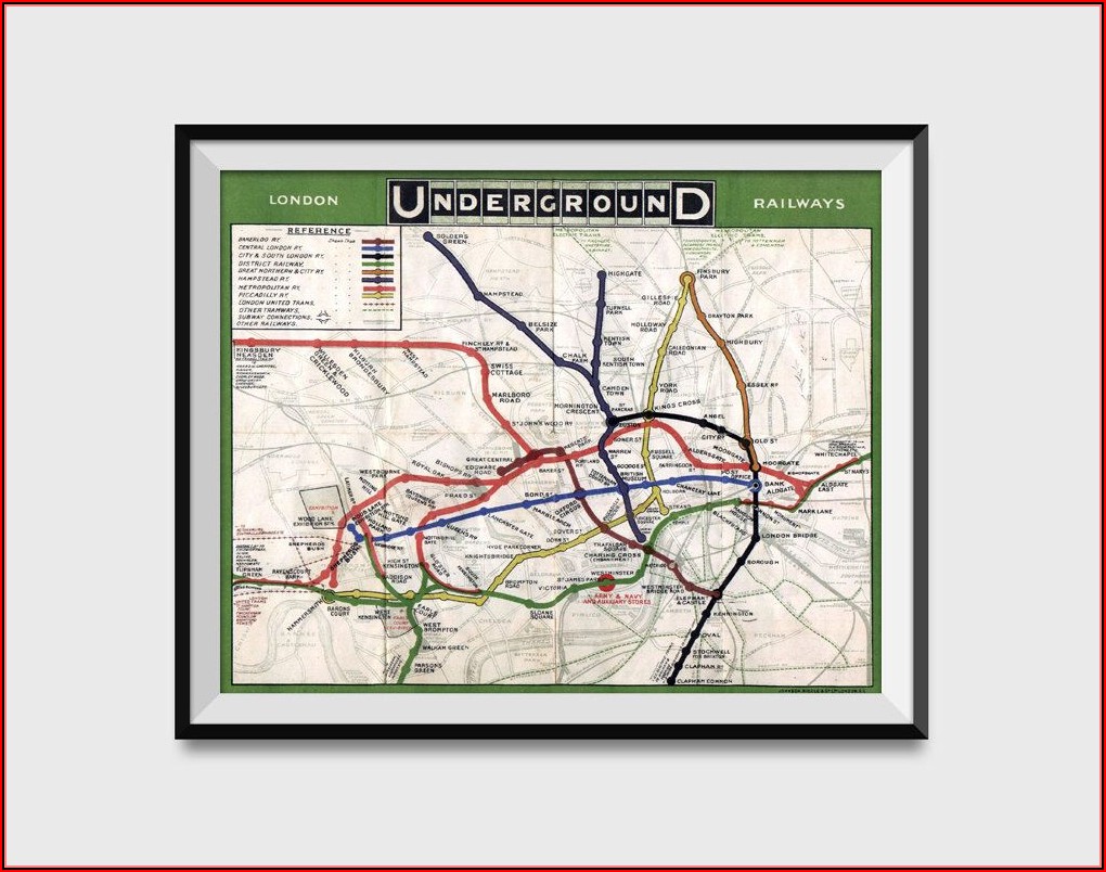 London Underground Map Wall Art