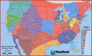 Major League Baseball Fields Map