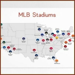 Major League Stadiums Map