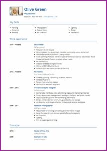 Makeup Artist Cv Template Uk