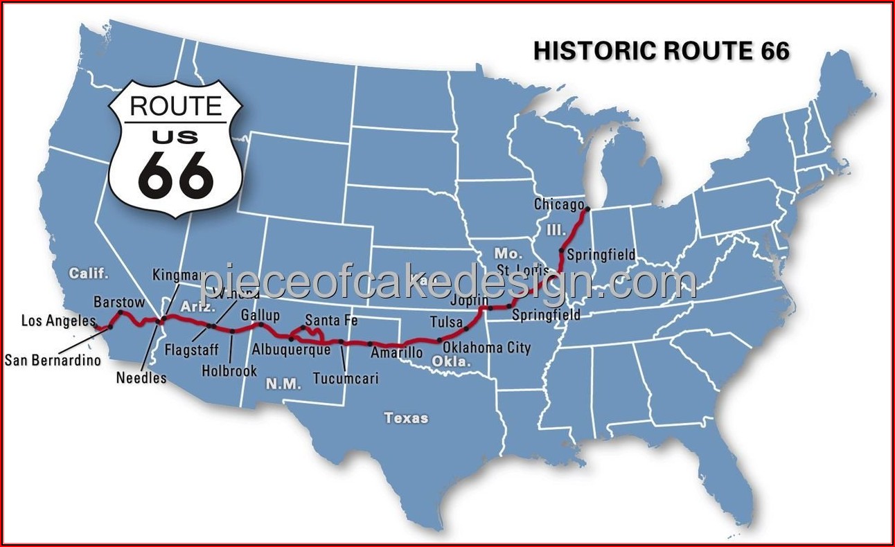 Map Historic Route 66