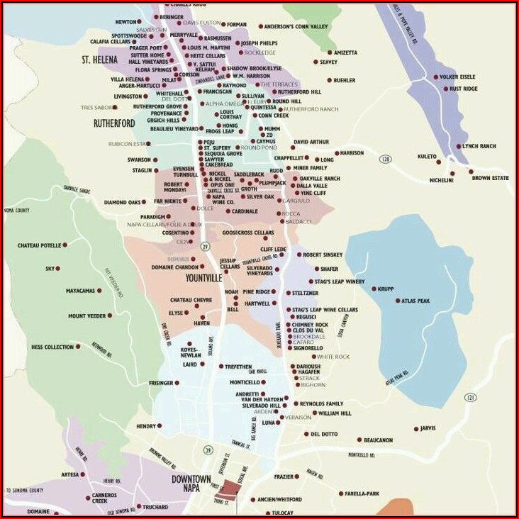 Map Of California Wineries