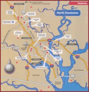 Map Of Charleston Sc Accommodations