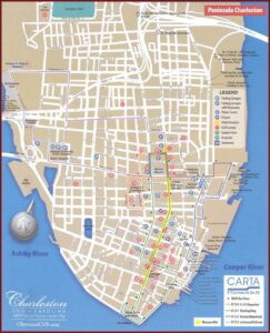 Map Of Charleston Sc Showing Hotels
