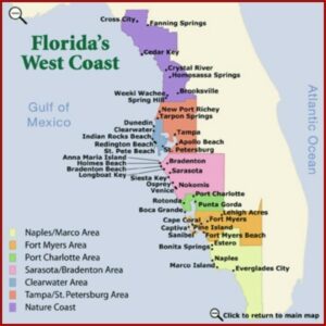 Map Of Florida Gulf Coast Towns