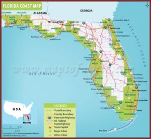 Map Of Florida Gulf Coastline