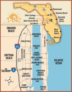 Map Of Hotels In Daytona Beach Florida