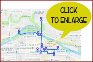 Map Of Hotels In Downtown Calgary