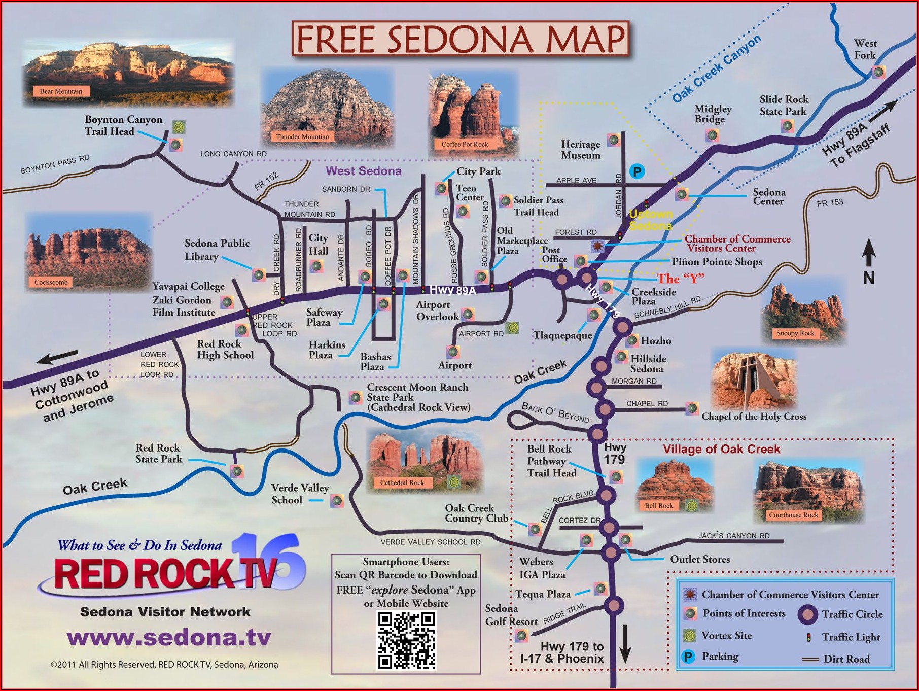 Map Of Hotels In Uptown Sedona Az