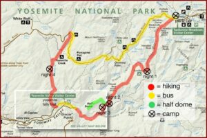 Map Of John Muir Trail In Yosemite