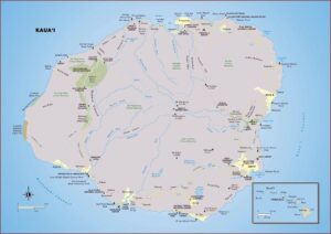 Map Of Kauai Island Beaches