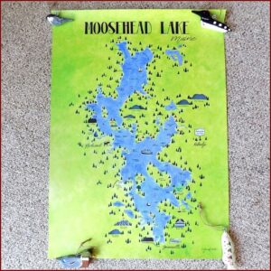 Map Of Maine Showing Moosehead Lake