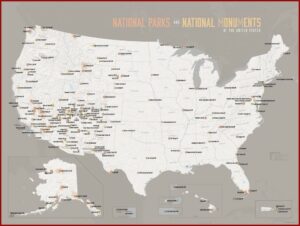 Map Of National Parks And Monuments In The United States