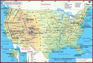 Map Of Usa With States And Capitals And Major Cities Pdf