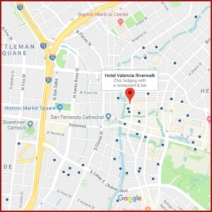Map Riverwalk Hotels San Antonio Tx