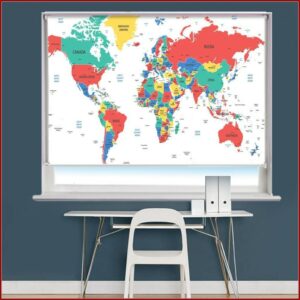Map Roller Blind