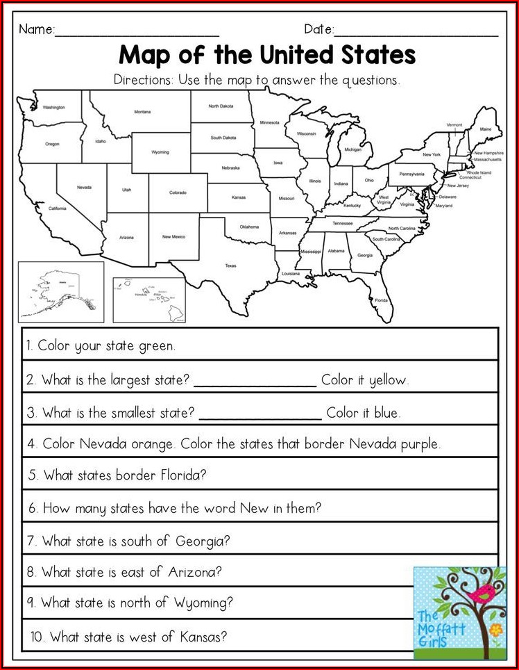 Map Test Practice 3rd Grade Pdf