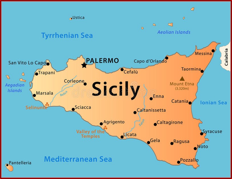 Maps Of Sicily Cities