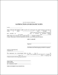 Massachusetts Mechanic's Lien Form
