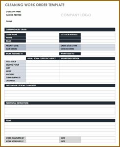 Mechanic Work Order Form Pdf